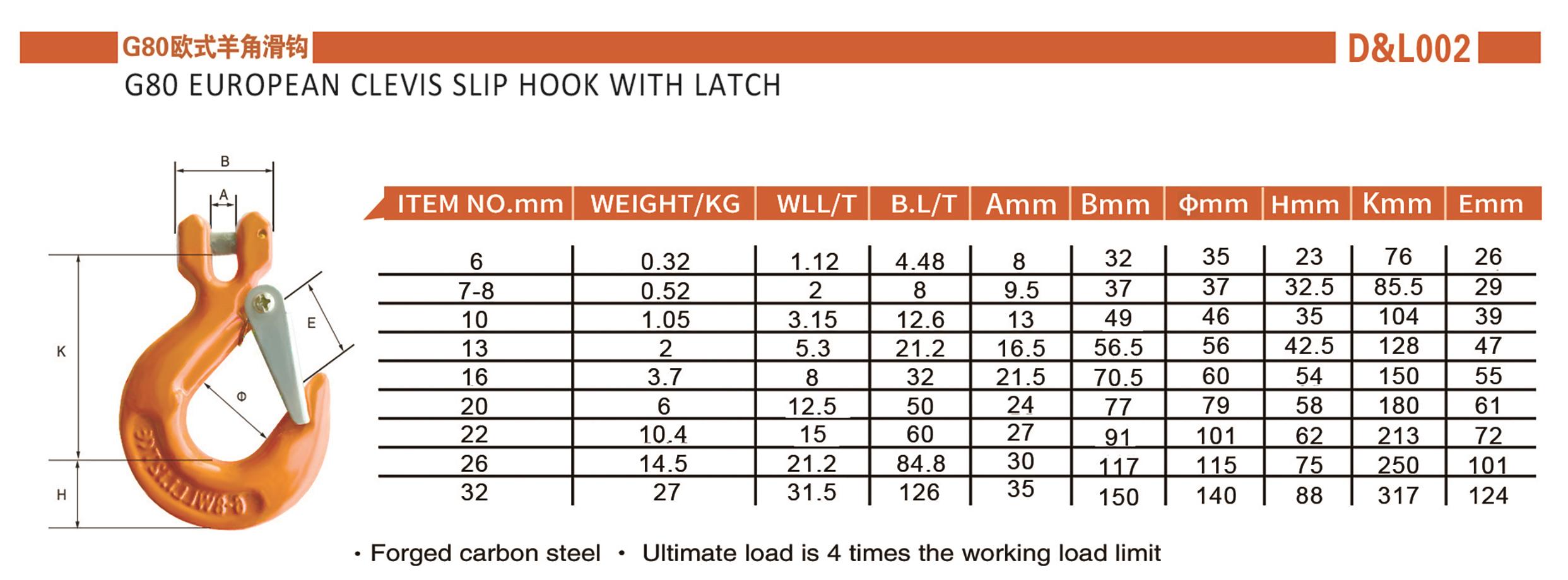 G80欧式羊角滑钩