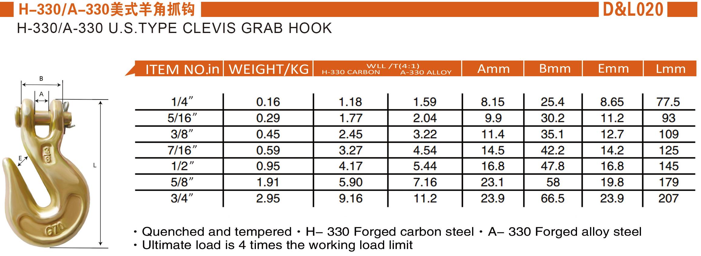 美式羊角抓钩 美式羊角抓钩