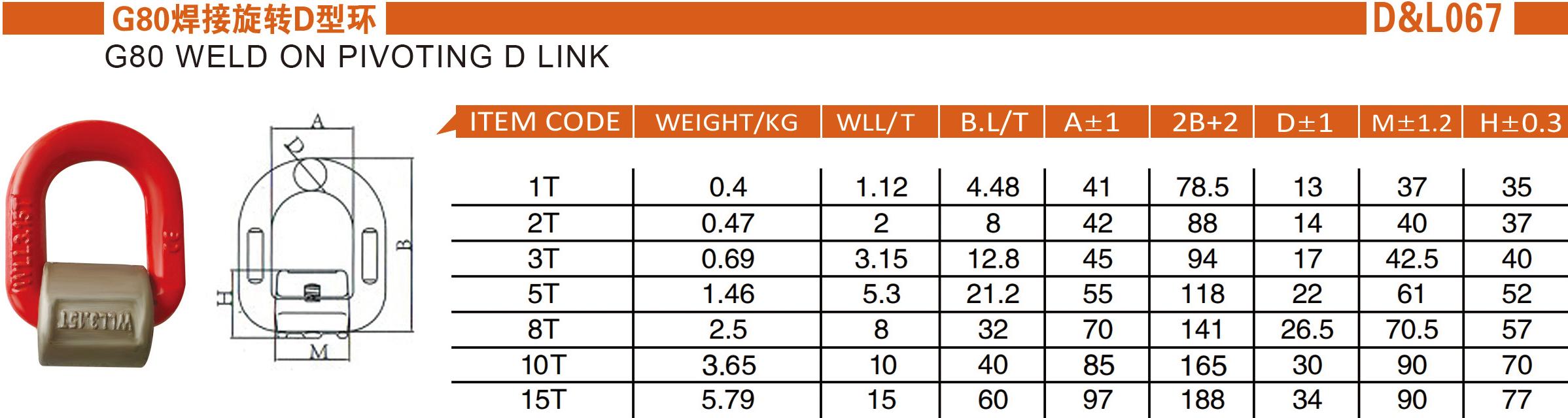 G80焊接旋转D型环