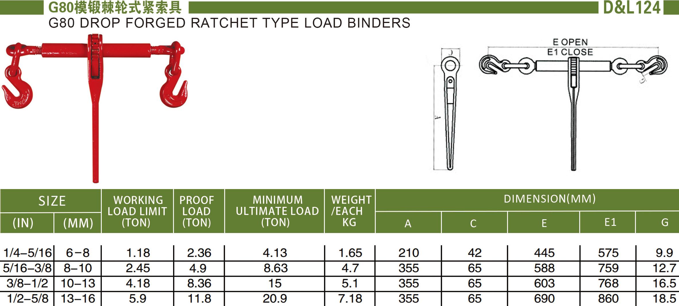 G80模锻棘轮式紧索具