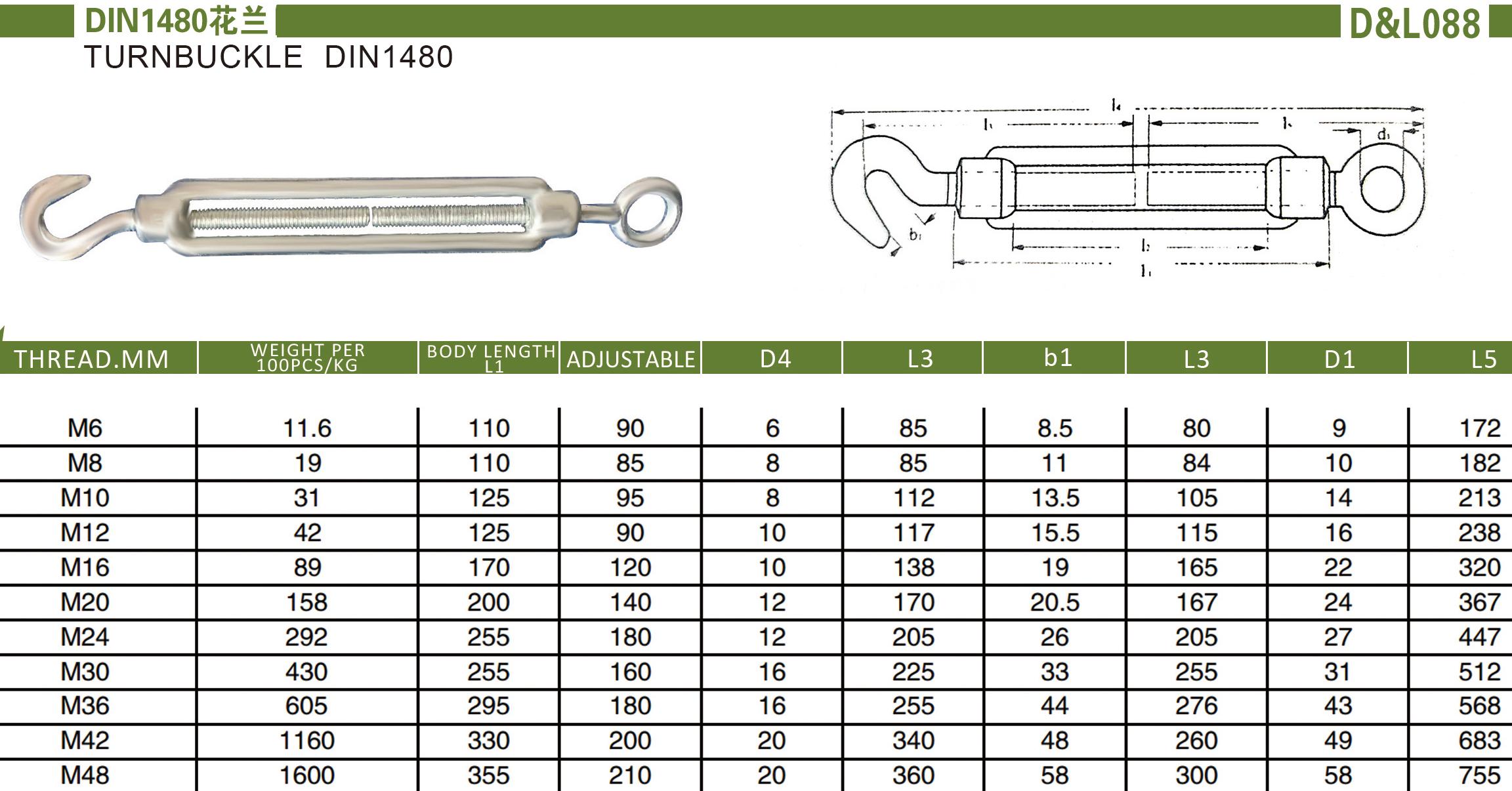 德式锻造花兰DIN1480