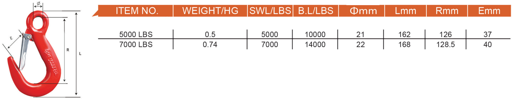 37-大开口钩带舌片-G80 LARGE OPENING EYE HOOK WITH LATCH